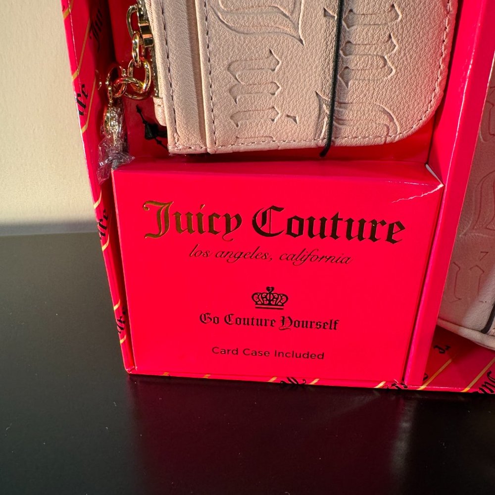 Juicy Couture Deboss Dusty Blush Bowler Purse & Wristlet Set - NWT - Picture 4 of 6